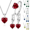 Collier boucles d'oreilles ensemble 1 belle femme Noble clavicule élégante dames bague Kit décoratif