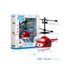 Aeronaves el￩tricas/RC RC Helic￳ptero Drone Kids Toys Flying Ball Led Led Light Up Toy Fighter Induction Electric Sensor para Child Dhycm