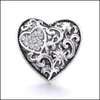 Charms Heart Love Rhinestone Snap Button Kobiety Biżuterię Biżuterię 18 mm metalowe przyciski Buttons DIY Bransoletka Jewelierka Hurtowa Drop Dh2IH