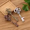 Keychains Key Shaped Bottle Opener Keychain Beer Zinc Alloy Copper Silver Color Keyring Creative Gift Accessories