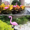 Lawn Lamps Solar Flamingo Light Garden One For Three Outdoor Ground Plug Decorative Induction MOWA889