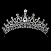 Tiaras 1pc Lüks Düğün Gelin Kristal Taç Taçları Prenses Kraliçe Parti Prom Rhinestone Tiara Kafa Bandı Saç Takı Aksesuarları Z0220