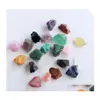 Stone Irregar Rock Healing Crystal Reiki Ornaments Simple Desk vardagsrum Heminredning Rose Quartz Amethys Luckyhat Drop Deliver DHSFS