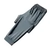 Pantaloni da uomo Pantaloni sportivi estivi in seta di ghiaccio nero grigio Pantaloni da jogging Abbigliamento sportivo Taglia 7xl 8XL Pantaloni casual in cotone con tasca con cerniera