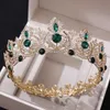 Tiaras barokke kristal ronde kroon tiara strass prom prinses diadeem tiaras en kronen voor vrouwen bruid bruiloft haaraccessoires z0220