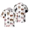 Chemises décontractées pour hommes Jumeast Farm Pig 3D Imprimé Hommes Hawaiian Vintage 90s Beach Shirt Floral Corn Graphic Blouses Camisa Social Youth Clothes