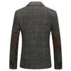 Männer Anzüge 2023 Frühling Britischen Stil Slim Fit Blazer Klassische Business Jacke Blazer Männer Casual Männlichen Wolle Anzug Männer der Streifen