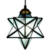 Pendant Lamps European-Style Minimalist LED Bedroom Bedside Lamp Personality Creative Living Room Restaurant Cafe Bar Star Small Chandeliers
