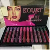 Brillant à lèvres Kourt X Collection 12 couleurs rouge à lèvres couleurs liquides livraison directe santé beauté maquillage lèvres Dhh69