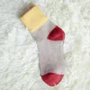 Damensocken LKWDer 5 Paare/Los Wolle Warme Bequeme Socken Meias Patchwork Weiche Farbe Dicker Hochwertige Atmungsaktive Kurze