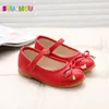 İlk Yürüteçler Parti Kız Ayakkabı Moda Bebek Çocuklar Kız Prenses Deri Kırmızı Ayakkabı Bahar Sonbahar Boyutu 2136 230217