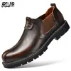 Klänningskor varumärke män skor äkta läder casual loafers designer sneakers waterproof motorcykel 230220
