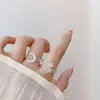 Cluster Ringen Vintage Chinese Stijl Imitatie Jade Ring Trend Ontwerp Kristal Maansteen Hart Gepersonaliseerde Vinger Voor Vrouwen Sieraden