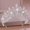 Tiaras de lujo de cristal de diamantes de imitación corona nupcial boda tiaras y coronas reina diadema desfile fiesta nupcial accesorios de joyería para el cabello Z0220