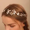 Kopfbedeckungen Vintage Kristallblatt Haarkamm Stirnbänder Glanz Strass Stirnband Rebe Tiaras Hochzeit Zubehör Party Frauen Kopfschmuck