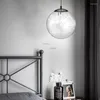 Lampy wiszące nordyckie światła LED Wspaniałe przezroczyste szklane dekoracja domowa sypialnia wisząca lampa salonu oświetlenie oświetleniowe