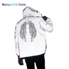 Kurtki męskie Nowe męskie wiosenne męskie /kobiety moda Windbreaker Refleksyjna kurtka swobodna hip hop z kapturem płaszcz streetwear harajuku kurtki 5xl 022023h