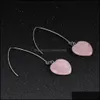 Charme cora￧￣o turquesa rosa cristal quartzo tigre olhopal stone encantos de brincos pendurados ametistas pendurados breol da moda judeu judeu dhidn