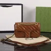 Marmonts zincir çanta 5 renk kalp şeklindeki çanta crossbody tasarımcı çanta omuz eyer çanta kadın kanat çanta gerçek deri klasik harf tokası 443497 446744