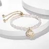 Strand Fashion High Quality Opal Charm Bracelets Jewelry Adjustable Length Chain Real Natural Pearl For Women Year Gifts