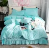 Bedding Sets Winter Velvet 4 PCS Bed Set Fleece Sheet Pillowcase Duvet Cover 2pcs And Skirt Quilt