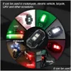 Oświetlenie motocyklowe 7 kolorów dron Strobe Light USB LED Rower Anticollision Ogon /model samolot Noc latającego mini sygnał migający WA DHH9W