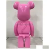 Figuras de brinquedo de ação 400 Bearbrick Bearbricks Material de pvc Plástico Teddy Bear Cartoon Silly 28Cm Gift Doll Medicom Dh2Os261q