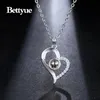 Chains Bettyue Brand Letter Ketting 100 talen I Love You Projectie Hartvorm Hanger voor vrouwen Bruiloftsjuwelen Gift