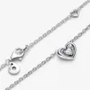 Ketting 925 Sterling Zilver Stralende Hart Drijvende Stenen Hanger Collier Ketting Mode Bruiloft Verloving Sieraden Maken voor Vrouwen geschenken