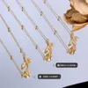 Zincirler Güller Pendtant Collarbone Zincir Kolye Kadınlar İçin Paslanmaz Çelik Altın/Gümüş Kaplama Moda Mücevher Hediye 2023 Kızlar En Sevilen