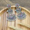 Dangle Boucles D'oreilles Bollywood Bijoux Traditionnel Ethnique Mexique Jhumka Pour Les Femmes Parti Porter De Mariage 2 Couleurs