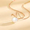 Pendant Necklaces Necklace Pearl Jewelry Women Gold Simple Chinese Alloy Easter Gifts Girls Miss
