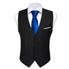 Men's Vests Navy Blue Men Vest Sleeveless Silm Fit Necktie Sets Formal V-Neck Waistcoat Leisure Party Business Designer Barry.Wang DM-2431