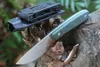 1 Stücke M6700 Survival Gerade Jagdmesser 14C28N Satin Drop Point Klinge CNC Full Tang Flachsgriff Outdoor Jagd Angeln Feststehende Messer mit Kydex