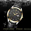 Armbandsur 2023 Mens Watches Top Brand Leather Chronograph 30Atm Waterproof Sport Automatisk datum kvartsklocka för män relogio masculino