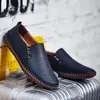 Kleidschuhe Jintoho Große Größe Männer Echtes Leder Schuhe Slip On Schwarz Echte Loafer Herren Mokassins Italienischer Designer 230220