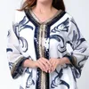 Roupas étnicas vestido abaya muçulmano jalabiya para mulheres lantejoulas bordadas manto bordado dubai kaftan islâmico caftan marocain maxi