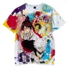 Męskie koszule 2023 Paradise jigokuraku anime Tshirt Crewneck krótkie rękaw kobiety Mężczyźni T-shirt Harajuku Streetwear Casual Style 3D 3D