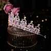 Diadèmes Vintage mariée mariage couronne baroque strass cristal couronne mariage cheveux accessoires or princesse casque mariée couronne Z0220