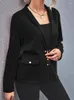 Women's Jackets 2023 Women's Blazer Coat Korean Style Slim Fit Pocket Jacket Long Sleeve Single Button Office Female Chic Outwear