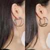 Classic Hoop Earrings Designer Earring For Women Jewelry Simple Big Cirle Earrings Fashion Luxury Letter F Stud Hoops With Box 2204134WU