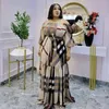 Plus size Dresses HL Plus Size African Dresses for Women Muslim Check Pattern Square Neck Boubou Robe Traditional Maxi Clothes Nigerian Long Dress 230220