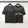 Men's T-Shirts 2023 New Letter Print Streetwear Washed Summer T Shirt for Men Round Neck Gradient Color Retro Oversized Casual Top Tees Unisex Z0220