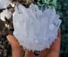 Dekorativa figurer White Crystal Cluster Original Stone Desktop Office Home Ornament