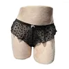 Underpants Woman Cute Polka Dot Panties For Man See Through Lolita Underwear Sissy Girly Unisex Ruffled Briefs