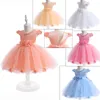 Girl Dresses Girls Princess Gown Flower Wedding Evening Dress Ball Tutu Children Party Clothes Kids