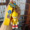 S￶t tecknad leksak Sonic Doll Pendant Keychain Holder Key Chain Car Keyring Mobiltelefonp￥se h￤ngande smycken Tillbeh￶r g￥vor