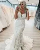 Sweetheart Bohemian Lace Mermaid Wedding Dresses With Removabe Bell Sleeves Sexy Maternity Bridal Gowns Vintage Country Trumpet Reception Dress For Bride CL1874