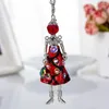 Collane con ciondolo Gioielli di moda Dichiarazione di cristallo Collana di fiori per bambole Abito fatto a mano in lega francese S Ragazza regalo per donna