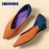 SDWK 3.5cm Women's Shoes Wedge High Heel Fashion Knitted Breathable Rubber Non slip Sole Comfortable Casual Autumn 0220